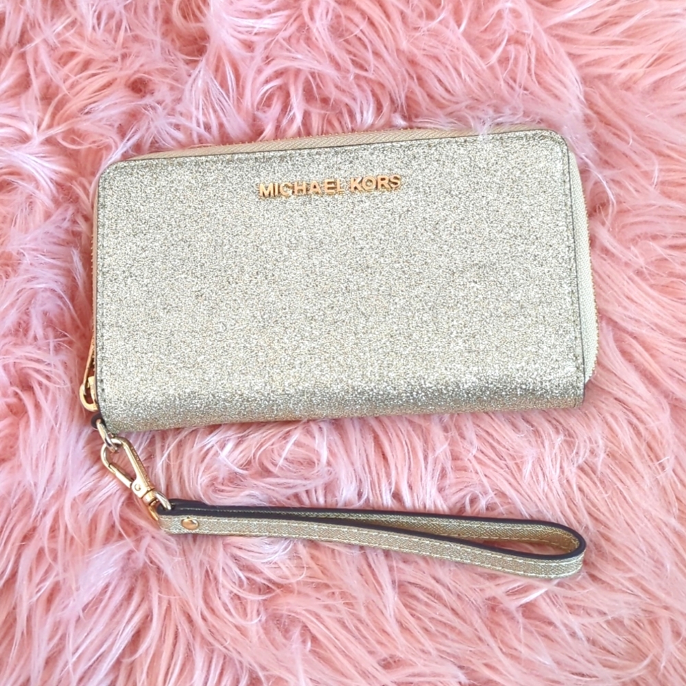 Gold Michael Kors Glitter Wallet